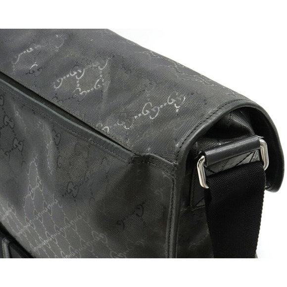 Gucci GG Implement Crossbody Messenger Bag Leather Black - Picture 8 of 9